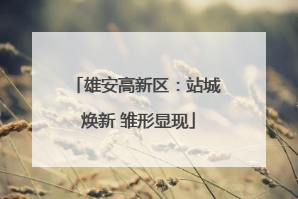 雄安高新区：站城焕新 雏形显现